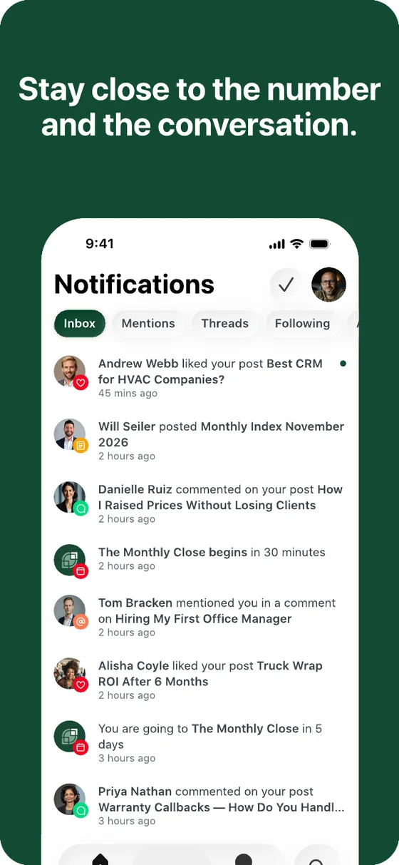 Member notifications and messages